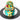 Colorful 5" dog birthday cake decorated with cookies and candies for a celebratory pet occasion.