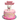 3D Cavoodle cake figurine on a pink Dog Birthday Cake for Luna's 5th birthday with decorative elements.