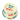 Delicious 5" gender reveal dog cake with blue and pink decorations for your pup's Dog Party.