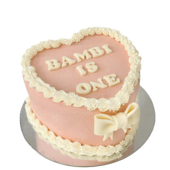6 inch heart shape dog cake with pink frosting, perfect for your puppy's special day, Healthy Dog Treats!
