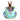 Dog in a Dog-Bed Birthday Cake in dog bed design featuring a playful dog figurine on top.
