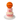 2-tier dog birthday cake with ombré design and orange basketball topper for fun dog party.