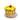 Birthday Pupcake with yellow frosting, topped with a cherry, celebrating Haku's 3rd Dog party.