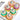 Dog Pupcake Toppers featuring colorful frosting and edible printed biscuits in a box, perfect for dog parties.