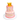 2-Tier Cake w/Crown decorated with a gold crown, pink frosting, and personalized for a dog's party.