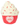 Squeaky Plush Toy shaped like a cupcake with sprinkles and a heart that says YOU'RE PAWSOME.