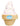 Squeaky plush dog toy shaped like an ice cream cone with colorful sprinkles, perfect for furry friends.