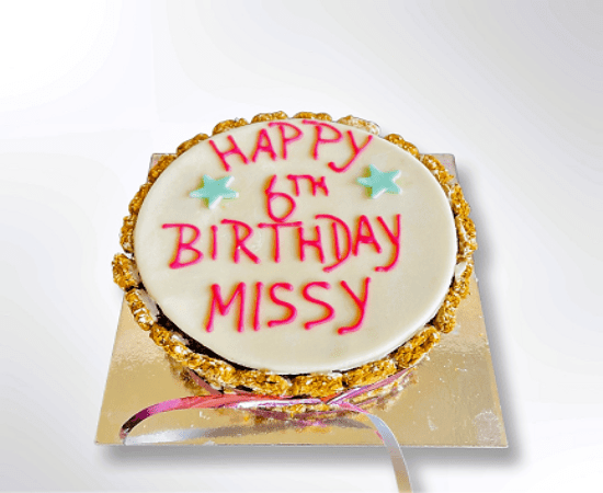 5" Happy Birthday Cake w/MSG
